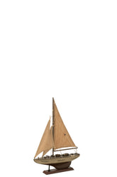 Zeilboot Paulownia Bruin S (30X6,5X43Cm) - (50016)